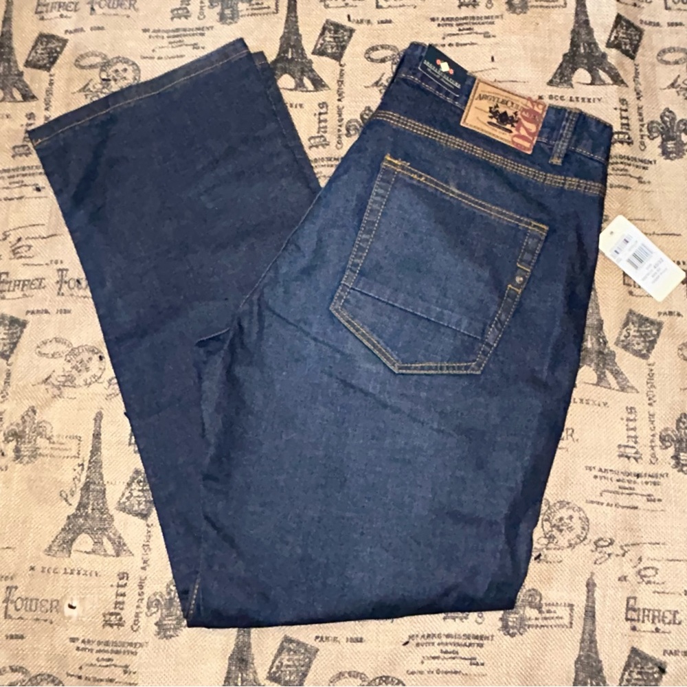 Argyleculture NWT! Men'S Dark Blue Wash Straight Jeans Size 40